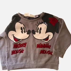 Zara Baby Disney 12/18 months Mickey Minnie Sweater like new